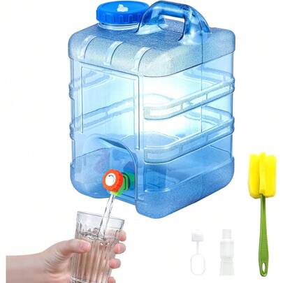 Camping Water Container With Tap Hiking Water Storage Bucket Portable Carrier 12L For Camp Fishing Picnic BBQ Travel