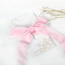 1 件/5 件雪纺磨损丝带、用于婚礼花束绑扎的撕纱布胶带、INS 缎带织物条、手工珍珠雪纺带、蝴蝶邀请装饰