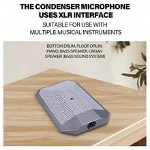低音鼓乐器麦克风舞台表演拾音线电容接口麦克风 - 銀色 - 查看 2