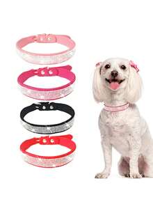 1 Stück funkelnder Wasserdiamantkragen für Haustiere, koreanisches Samt-Halsband, super feiner funkelnder Diamantsticker, verstellbarer Hundehalsband, Katzenprodukte, Hunde- und Katzenhalsbänder, geeignet für den Alltag, Gassi gehen mit Hunden und Katzen, das beste Geschenk für Hunde