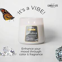 Candle-Lite Vibes - Velas aromáticas florientales con sabor a fruta que mejoran el estado de ánimo, tarro de 15 onzas, aromaterapia, vertidas con orgullo en los Estados Unidos, 2 mechas, 86 horas de - Resistencia (NUEVO) - Ver 6