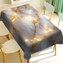 1/20 Stücke elegante goldene und weiße Marmorierung Tischdecke - luxuriöses Polyester, rechteckige Tischdecke für Zuhause, Büro oder Schreibtischnutzung, perfektes Geschenk für Feiertage, Esszimmer Dekoration