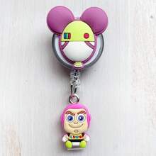 Disney Carrete retráctil y expandible con diseño de dibujos animados para enfermeras/médicos, soporte de tarjeta lindo para estudiantes, tarjeta de identificación laboral