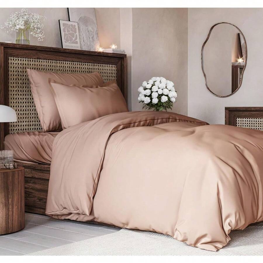 Cover Queen Size Set - Extra Soft Queen Size Duvet Cover 90 X 90 With 2 Pillow Shams - Hotel Luxury Easy Care And Fade Free W/ Zipper Closures & Ties - Breathable Bedding Set (Light Sage Green) - 39 - 淡紫色(無被子) - 查看 1