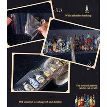 have a good day 1 Roll 78.74inch(200cm) Vintage Style Witch's Potion Bottle Series Stickers On Roll Cutting Decor Collage Card Material Aesthetics Scrapbooking DIY Sketchbook Personalized Hand Account PET Tape Office & School Supplies,School Supplies,Back To School