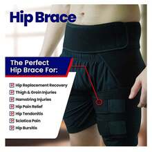 2pc Compression Strap For Relief Leg Wrap Hip&Leg Support Breathable, Muscle Support, Adjustable, Breathable, Comfortable, For Men And Women - Black - View 7