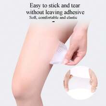Envoltura elástica y transparente sin costuras para protección del muslo, rodilla y pantorrilla contra el roce