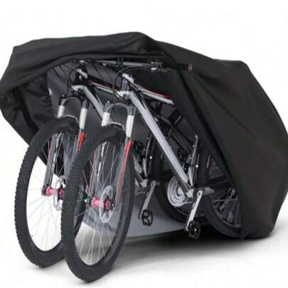 Capa de bicicleta impermeável de 1 peça, proteção UV, à prova de neve, antirroubo com furo para trava, à prova de vento com fivela, bolsa de armazenamento para bicicletas ao ar livre para todas as condições climáticas, para bicicletas de montanha, elétricas e urbanas, envio aleatório