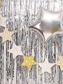 1/3/5/10PCS Silver Metallic Foil Fringe Curtain 1x2M.Shiny Tassel Tinsel Backdrop – Rain Curtain Party Decoration For Birthday, Wedding, Anniversary, Bachelorette, Photo Booth, Wall Backdrop, Event Supplies - Silver - View 8