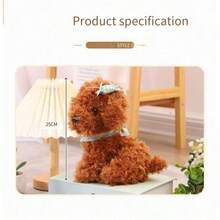 25cm Cute Curly Plush Dog Doll, Comfort Baby, Stuffed Animal, Plush Dog Doll, Puppy Doll, Realistic Plush Dog Doll, Birthday Gift - Multicolor - View 9