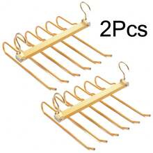 6 Capas de Perchas de Pantalones de Aluminio, Organizador de Jeans y Bufandas que Ahorra Espacio, Estante Pesado Multifuncional para Pantalones, Faldas y Trousers - Gris Claro - Ver 8