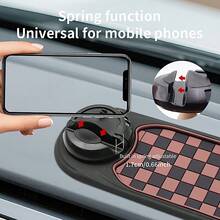 360 Degree Rotatable Car Phone Holder & Anti-Slip Mat, Universal Car Dashboard Mount For Phones, Keys, Devices - A - View 3