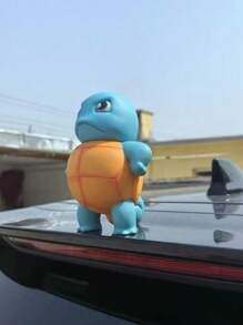 pokemon Pokemon 16cm Car-Mounted Standing Squirtle Car Decoration Roof Vinyl Car Tail Doll Car External Pendant Home Desktop Ornaments Computer Desk Ornaments Doll