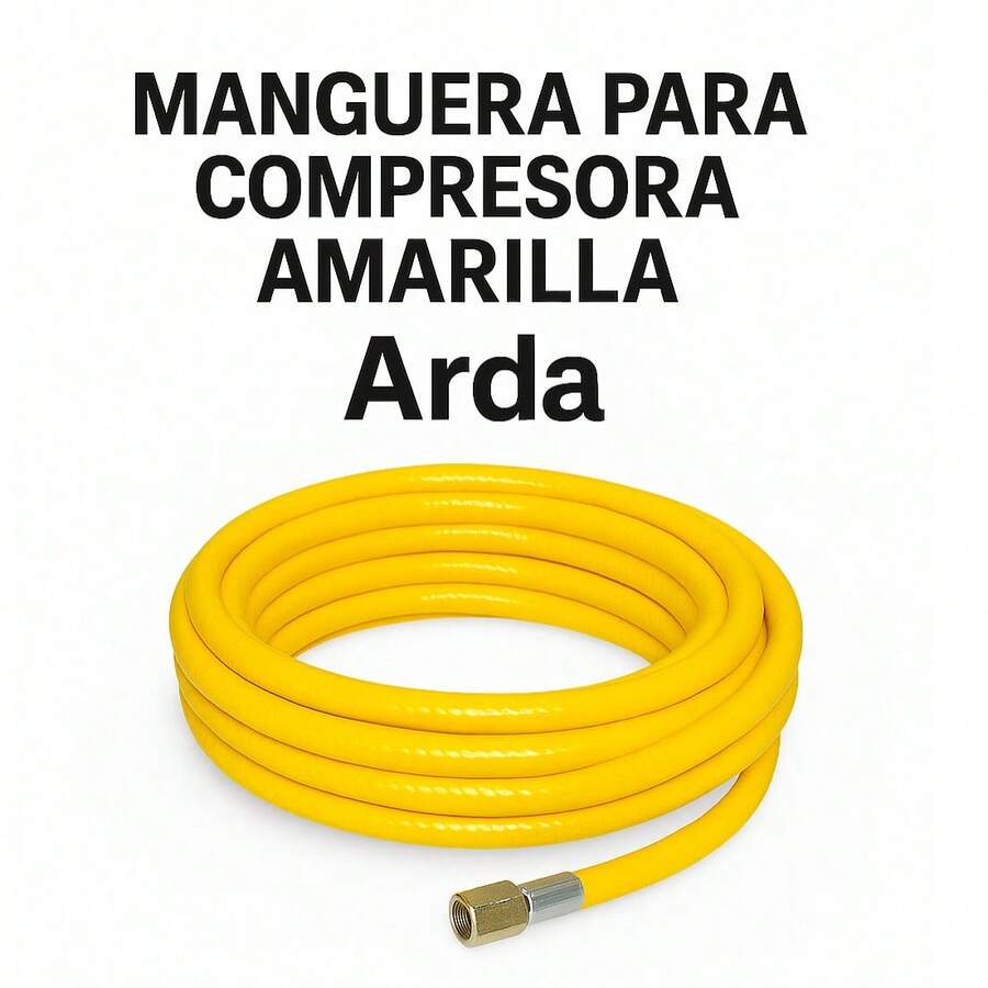 Manguera para Compresora Amarilla Arda | Uso Rudo para Aire Comprimido