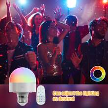 Rechargeable Smart Light Bulb With Remote And Timer,Battery Operated Light Bulb For Sconces And Lamps,Detachable Charging For Non-Hardwired Fixture, 3 Color Temperatures + 12 RGB Colors,1/2pcs E26/27