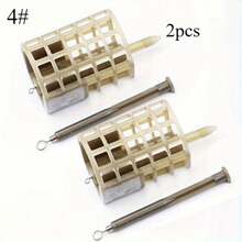 2pcs Portable Feeders Cage Lightweight Fishing Feeder Cage