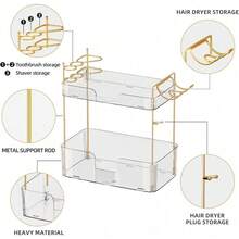3 Tier Bathroom Organizer Countertop Makeup Perfume Tray Skincare Organizer For Bathroom Dresser Vanity (Grey) - White - View 3