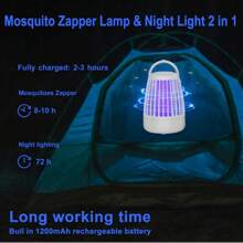 Mückenvernichter mit Nachtlicht, superleise, 100 % physikalische Mückenvernichtung, geeignet für Schlafzimmer, Wohnzimmer, Büro, Garten