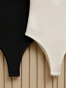 Women Bodysuits - Đen và trắng - Xem 3