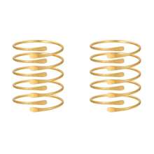 5PCS/10PCS Retro Boho Stackable Bracelets, Golden Cuff Bracelets For Women Men Daily Party Holiday Jewelry Gift