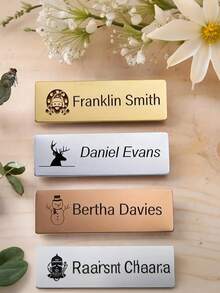 1pc Personalized Name, Occupation Badge, Workplace Label, Nameplate, Money Symbol, Badge Name Holder, Magnetic Name Tag, Nurse/Teacher/Doctor Name Tag, Corporate Business Event Badge, Laser Engraved Employee Badge, Employee ID Tag, Nurse/Doctor Name Tag, Employee Gift, Teacher/Doctor Name Tag, Corporate Business Event Badge, Various Colors And Patterns Available - Multicolor - View 4
