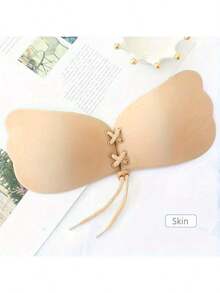 1 件或 4 件粘性文胸，露背无肩带文胸聚拢，粘性隐形提升文胸