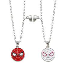 bandai 2pcs/Set Superhero Spider Necklace Fashion Couple Necklace Valentine Day Gift For Best Friend