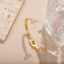 1pc Popular Stainless Steel Vacuum Plating Tree Of Life Bracelet, Simple And Versatile High-End Luxury, Exquisite And Creative, Ideal For Daily, Valentine's Day And New Year Gift,Mom,Mother,Mother's Day,Gift