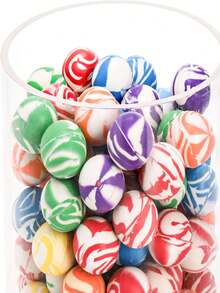 5/10/15/20 个亮色弹力球 - 耐用、适合青少年玩乐，适合派对、奖品和圣诞节、万圣节、节日派对的礼品袋 - 彩色 - 查看 7