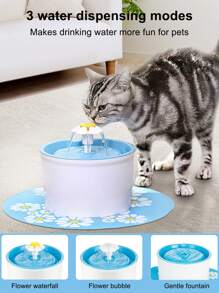 موزع مياه ذكي صغير للحيوانات الأليفة، يعمل بالطاقة USB، سعة 54.1 أونصة، 3 أوضاع إمداد المياه، تصفية متعددة المراحل، حساس ذكي لتوزيع المياه تلقائيًا، سقاية تلقائية للكلاب والقطط