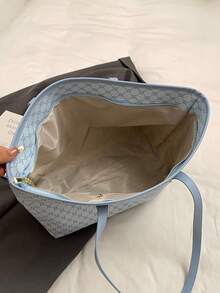SHIMEINI 1 chiếc túi tote thời trang châu Âu & Mỹ mới năm 2026, túi du lịch dung tích lớn, túi mua sắm, phù hợp cho nữ sử dụng hàng ngày, balo đi học, du lịch nghỉ mát, ngày lễ, hẹn hò, quà tặng. - Màu xanh nhạt - Xem 7