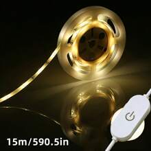 1m/2m/3m/4m/5m/10m/15m Tira de Luz LED Branca Quente 2835 Sensível ao Toque, 30 LEDs/m, Adequada para Quarto, Iluminação da Sala de Estar, Decoração, Luz de Bottom da TV