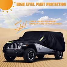 Capa para Carro 4 Portas 2007-2022 | Capa para Carro Terrain | Tecido Oxford À Prova d'Água Proteção contra Neve/Chuva/Poeira | Proteção Veicular Resistente para Uso Externo | Capa Climatizada para SUV de Tamanho Completo