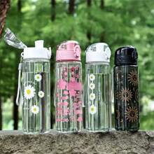 1pc 780ml Capacity Cute Plastic Water Bottle, Portable Gift Cup