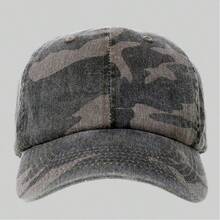 1pc Camouflage Baseball Cap, Unisex Distressed Outdoor Sports Hiking Cap, Women Sun Protection Hat, Breathable Visor Cap, Retro Camo Couple Sun Hat - Multicolor - View 9