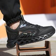 1 Paar Stahl Zehenschuhe für Herren, leichte Sicherheitsschuhe, Sneaker, bequeme durchstichsichere Slip-On EVA-Sohle, unzerstörbare Outdoor-Arbeitsschuhe aus Stahl mit Zehenkappe, Trainingsschuhe und modische Turnschuhe