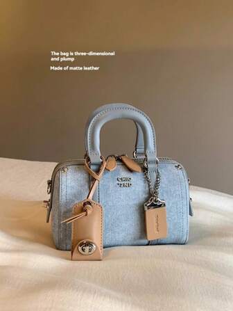 铂金蓝海托特包，女士时尚高端手提包，带肩带，2025年新款百搭设计