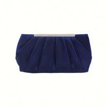European And American Pleated Silk Polyester Dinner Bag, Simple And Generous Ladies Hand Bag, Large Capacity Ladies Bag