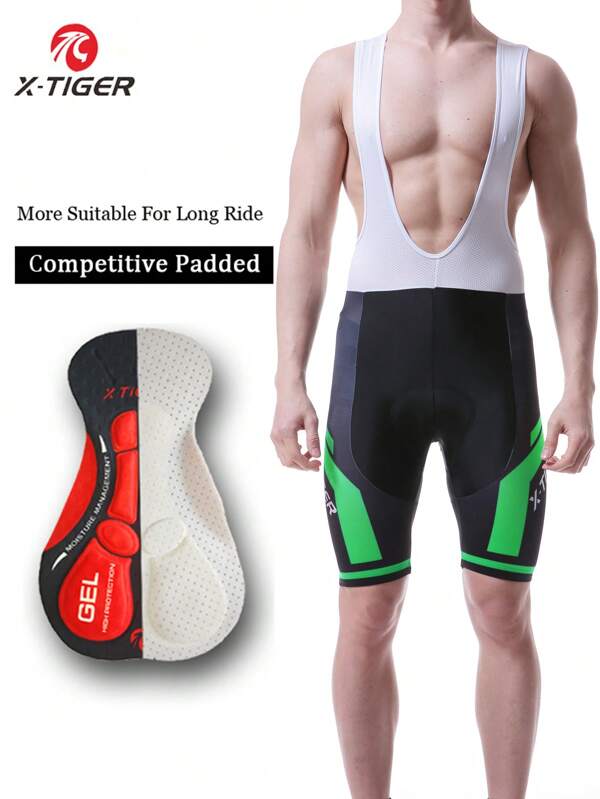 X-TIGER Herren Radfahrer Shorts, schweißabsorbierend und atmungsaktiv, Herren Radfahrer Shorts mit rutschfestem Design an den Beinen, Herren Radfahrer Anzug