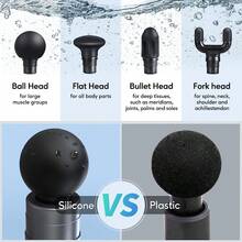 Pistola de masaje para tejido profundo, artículos elegibles para FSA HSA, masajeador eléctrico portátil de mano de metal completo para espalda, dolor muscular corporal, alivio del dolor, regalos, oficina, hogar, atletas - Gris - Ver 5