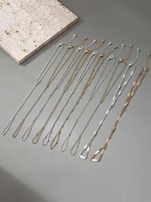 1 Pc Minimalist Beaded Chain Linked Finger Ring