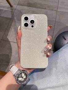 亮片 1 件装极简主义 IMD 闪光手机壳，低调奢华米色大镜头保护防摔加厚 TPU 手机壳，兼容苹果/系列防水防震防刮 - 米色 - 查看 6