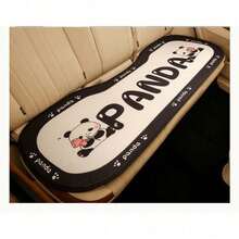 1 件卡通熊猫汽车座椅垫套，通用 4 季女士半封闭式座椅垫