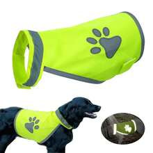 Chaleco de  reflectante para perros, alta visibilidad, chaqueta fluorescente para mascotas, abrigo de alta visibilidad, chaqueta para perros, suministros para mascotas al aire libre - M - Ver 1