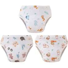 3pcs/Set Reusable Waterproof Baby Diapers, Diaper Pants, Training Pants, Swim Diapers, Adjustable & Easy Wash For Boys And Girls