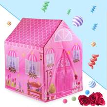 Carpa de juego Casa Rosa, Carpa de Casita Pequeña, Carpa Casa de Juego Rosa para Juegos de Roles, Apta para Interiores y Exteriores, Adecuada para Niñas y Niños, Mejor Regalo