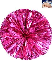 2pcs Football/Basketball Pom Poms, 4-Finger Metallic Cheerleading Squad Sports Team Activities, Dance Performance Props, Square Dance Games, Dance And Fan Cheering Props, Suitable For Outdoor Sports Team Performance