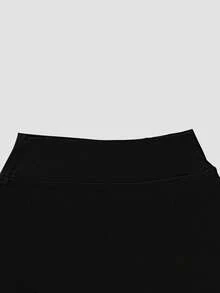Casual Sports Ruched Design Shorts, New Summer Collection, Joggers,Gym - Black - View 6