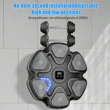 Music Boxing Machine, Smart Boxing Machine With Gloves, Wall Mounted Music Punching Trainer For Adult, Electronic Boxing Workout Target With 9 Modes