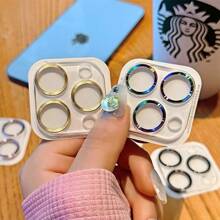 Transparent One-Piece CD Pattern Lens Protector Compatible With Apple Phones, Full Coverage Lens Protector, Compatible With IPhone 16 Pro Max/16/16/15 Pro Max/15 Pro/15 Plus/14 Pro Max/14 Pro/14/13 Pro Max/13 Pro13/12 Pro Max/12 Pro/12/11/11pro Max/11 Gift For Birthday, Family, Friends Lens Protector, Phone Accessories